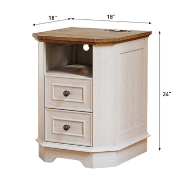 RTA 18" 2-Drawer Nightstand