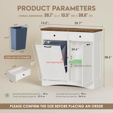 RTA Pet Food Cabinet with Drawers