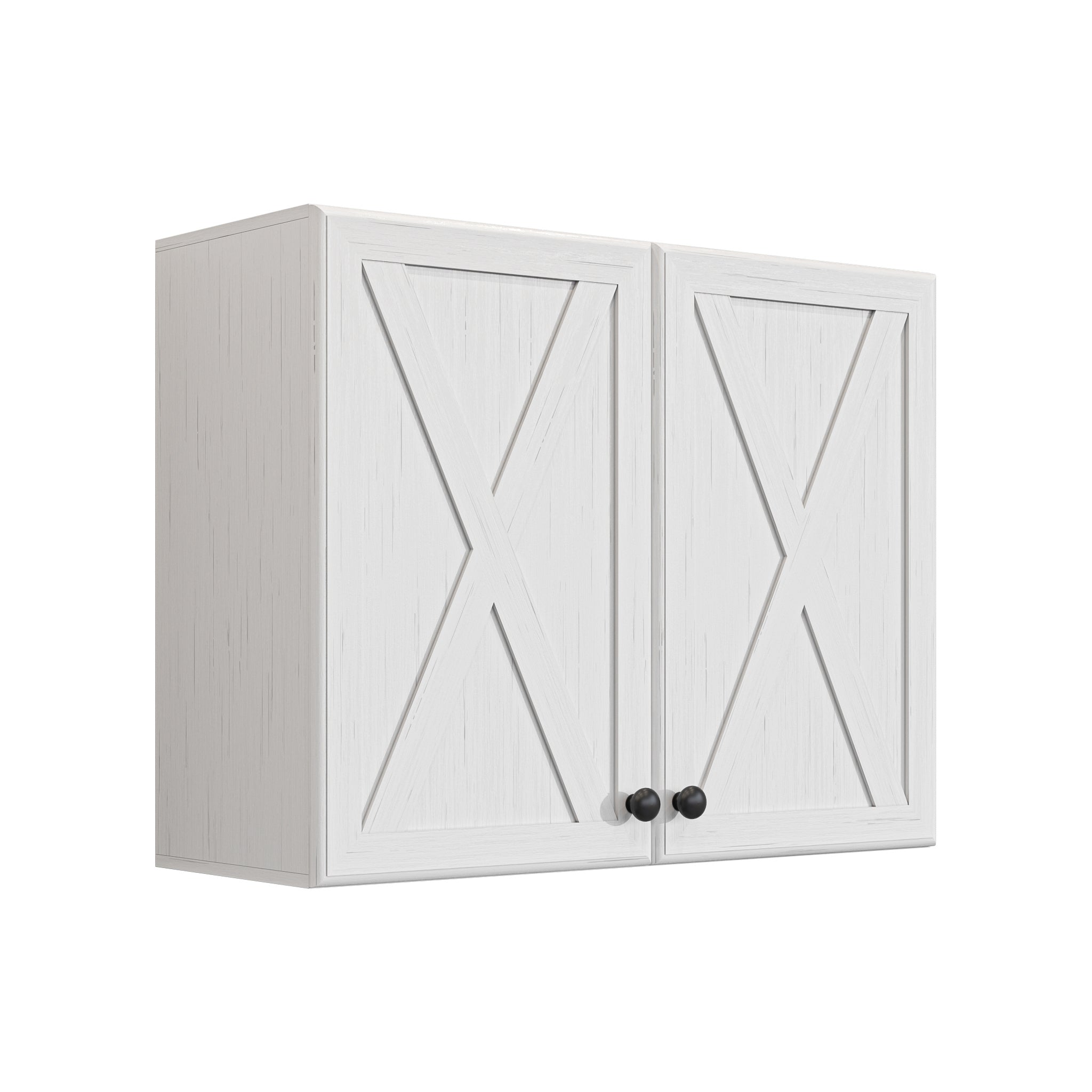 RTA Farm House Wall Cabinet with Doors and Shelves