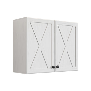 RTA Farm House Wall Cabinet with Doors and Shelves