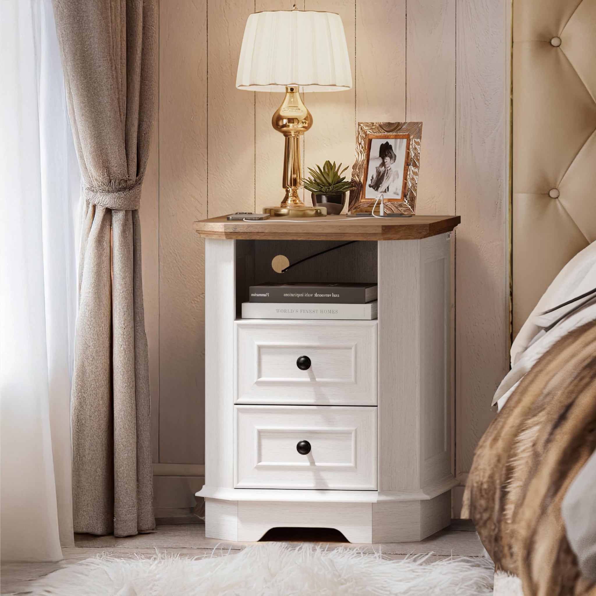 TimberRise 18" 2-Drawer Nightstand